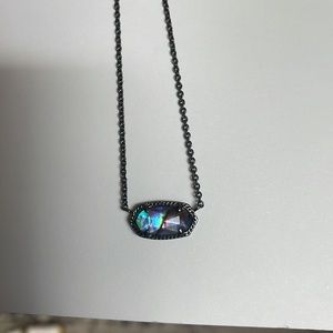 RARE Kendra Scott Elisa Black Metal Necklace